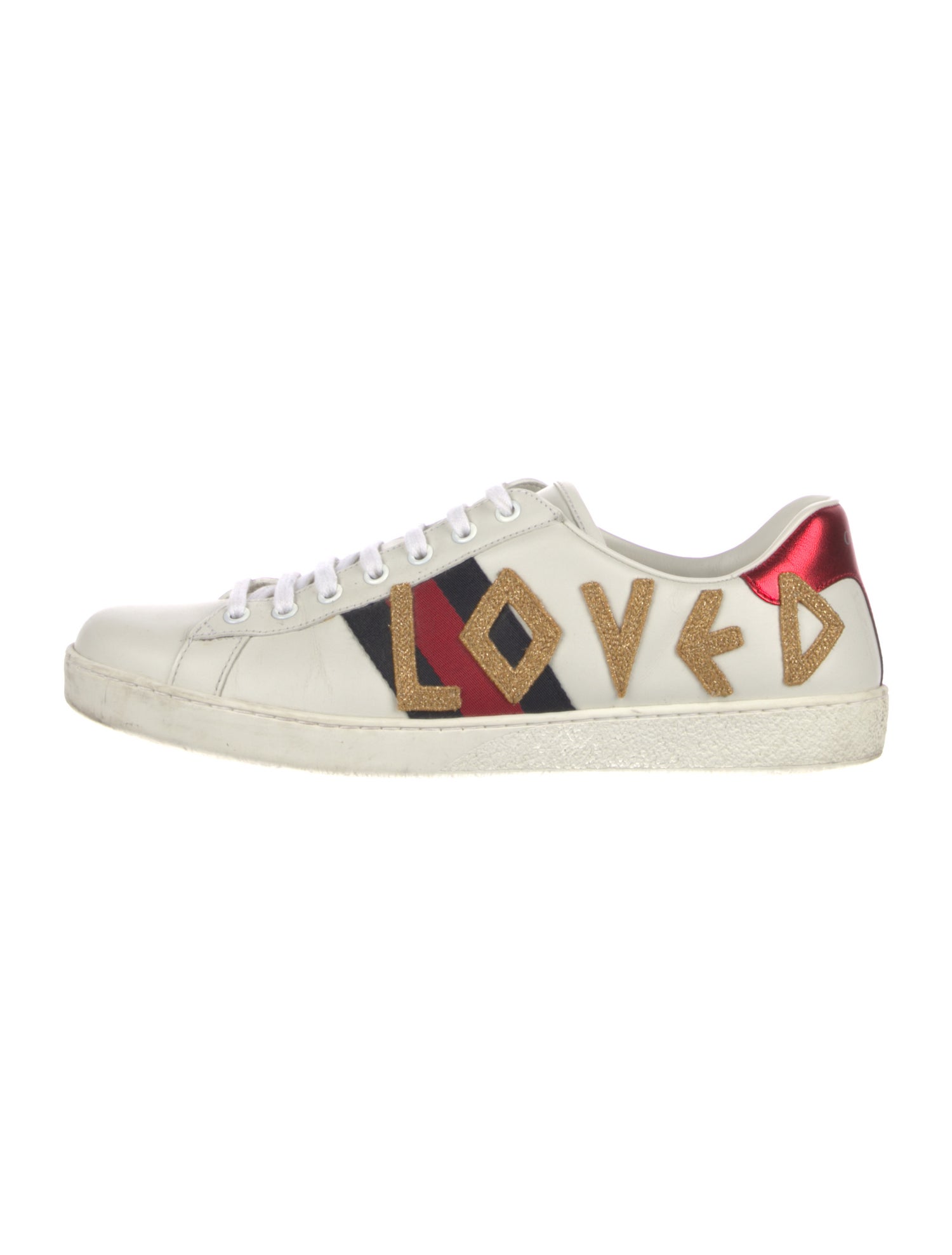 Gucci Sylvie Web Accent Leather Sneakers